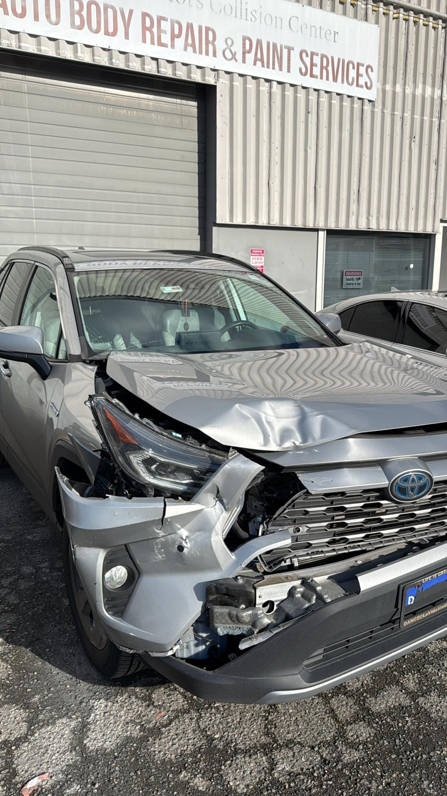 Before repair - Toyota RAV4 front-end collision damage